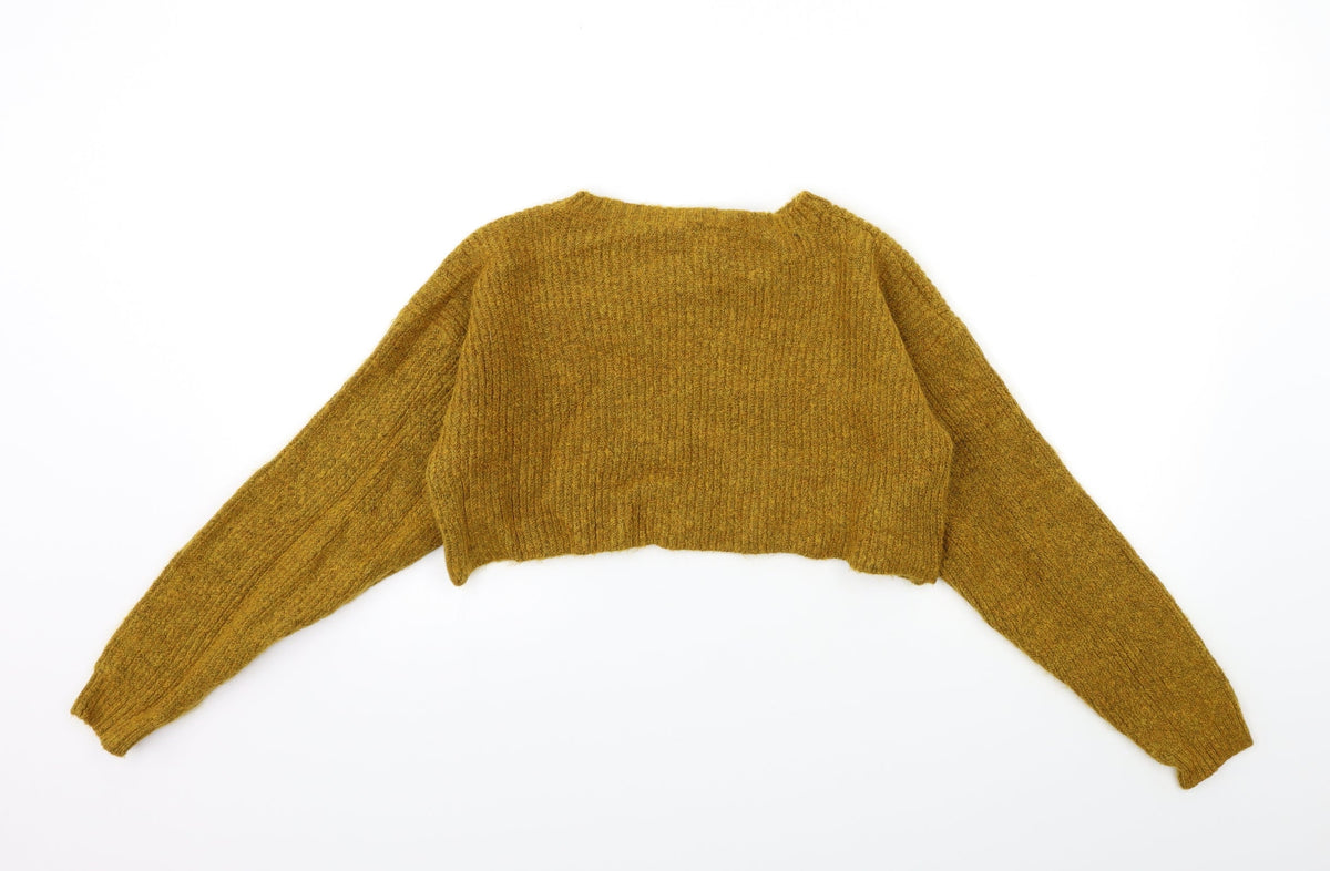 New Look Womens Brown  Knit Pullover Jumper Size M