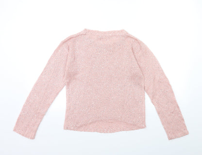 MISS EVIE Girls Pink  Knit Pullover Jumper Size 12-13 Years