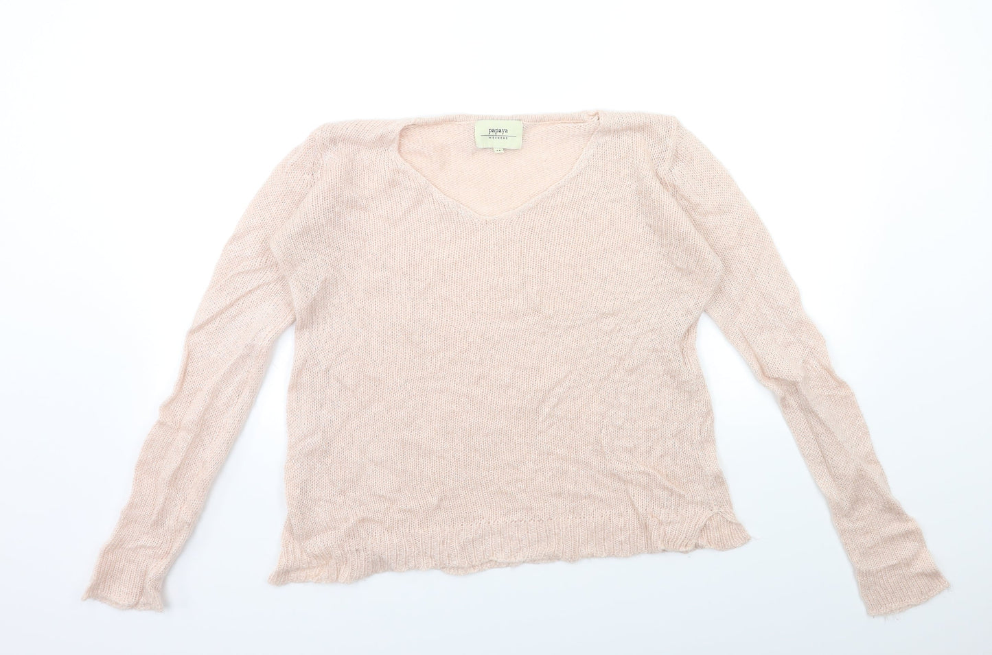 Papaya Womens Pink  Knit Pullover Jumper Size M