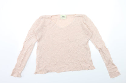 Papaya Womens Pink  Knit Pullover Jumper Size M