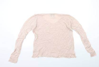 Papaya Womens Pink  Knit Pullover Jumper Size M