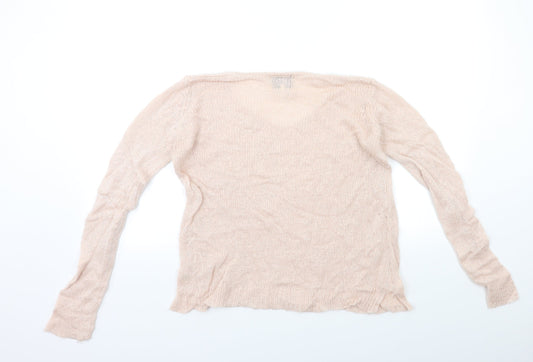 Papaya Womens Pink  Knit Pullover Jumper Size M