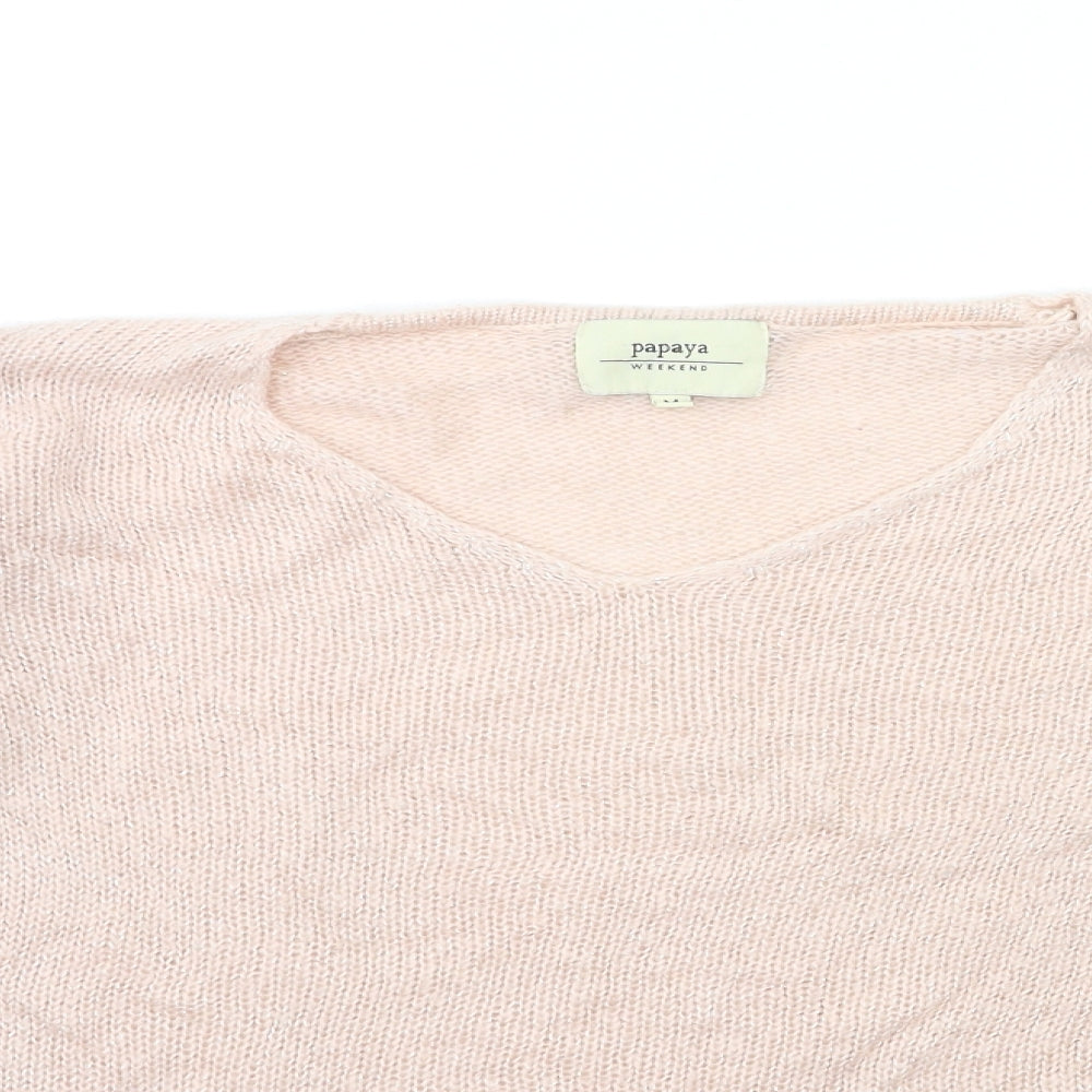Papaya Womens Pink  Knit Pullover Jumper Size M