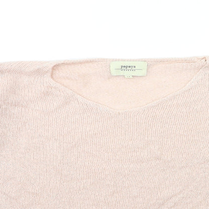 Papaya Womens Pink  Knit Pullover Jumper Size M