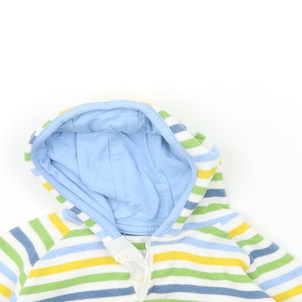 Marks and Spencer Baby Green Striped  Pullover Jumper Size 6-9 Months