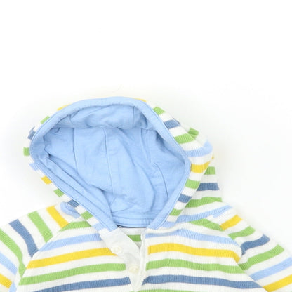 Marks and Spencer Baby Green Striped  Pullover Jumper Size 6-9 Months