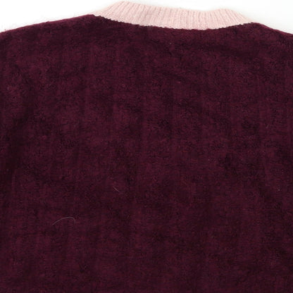 Marks and Spencer Womens Pink Striped Knit Pullover Jumper Size L