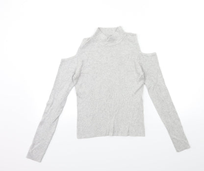 Atmosphere Womens Grey   Pullover Jumper Size 10  - Open Shoulder