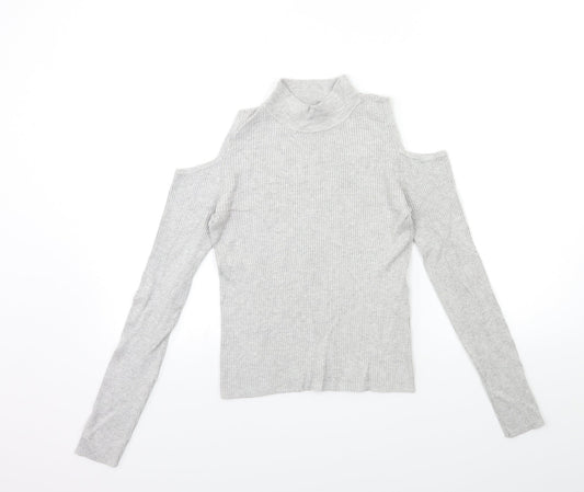 Atmosphere Womens Grey   Pullover Jumper Size 10  - Open Shoulder