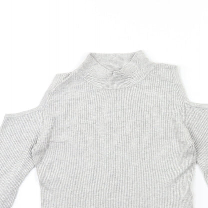 Atmosphere Womens Grey   Pullover Jumper Size 10  - Open Shoulder