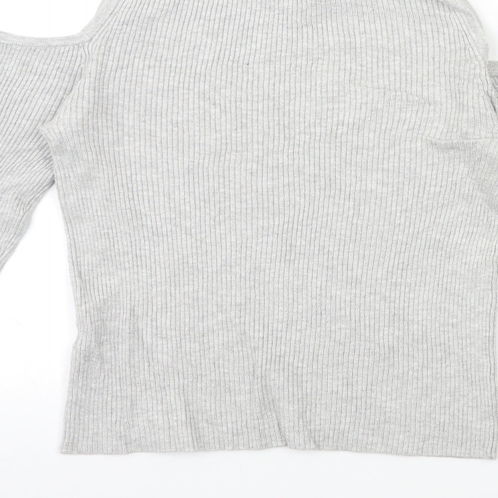 Atmosphere Womens Grey   Pullover Jumper Size 10  - Open Shoulder