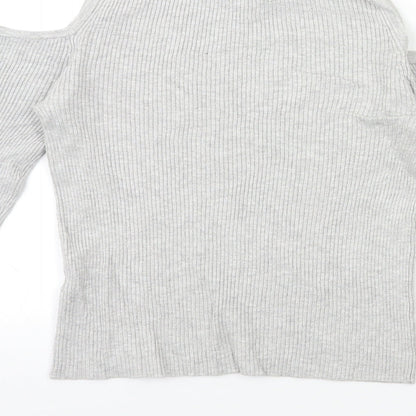 Atmosphere Womens Grey   Pullover Jumper Size 10  - Open Shoulder