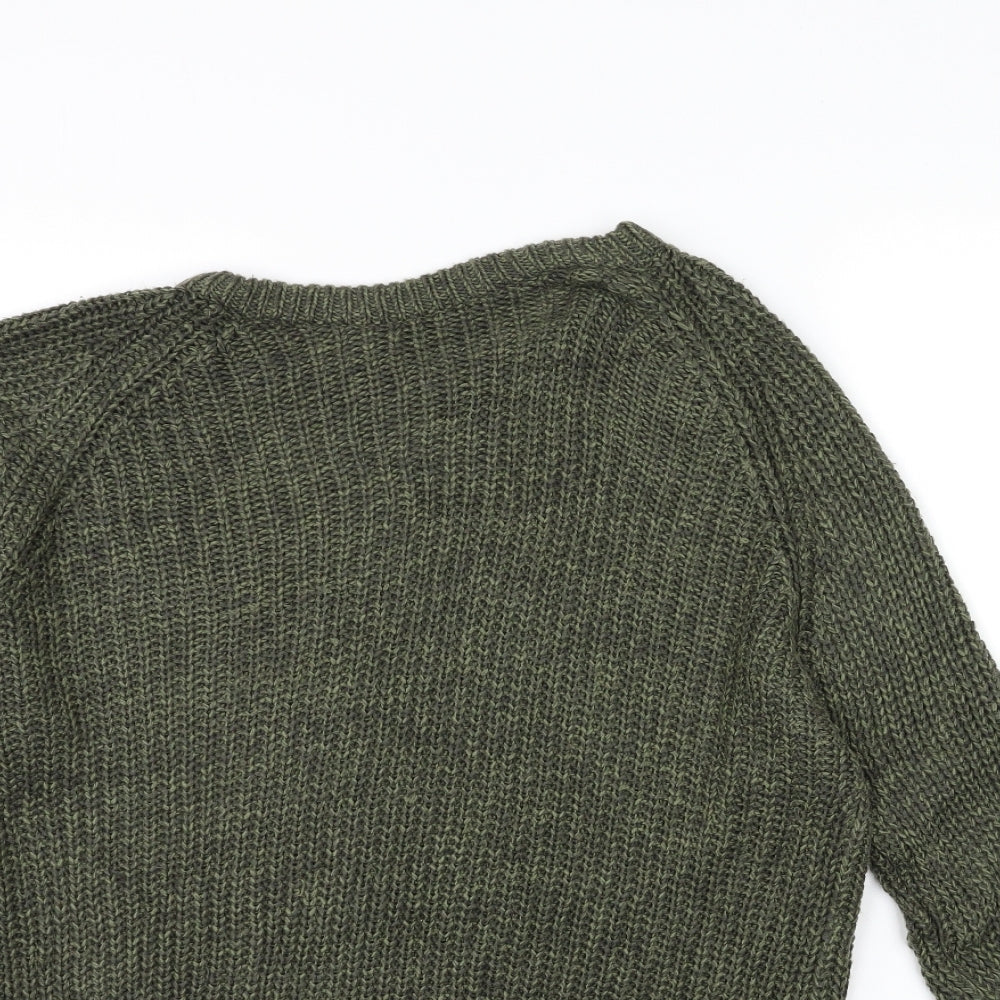 Preworn Mens Green  Knit Pullover Jumper Size S