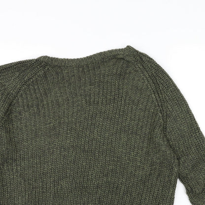 Preworn Mens Green  Knit Pullover Jumper Size S