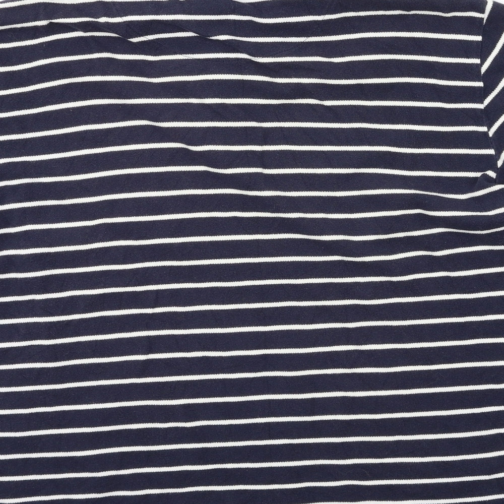 Easy Mens Blue Striped Knit  Polo Size 2XL