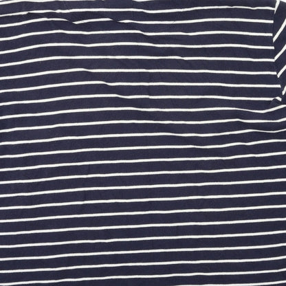 Easy Mens Blue Striped Knit  Polo Size 2XL