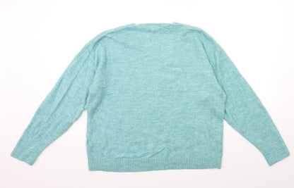 H&M Womens Blue  Knit Pullover Jumper Size S