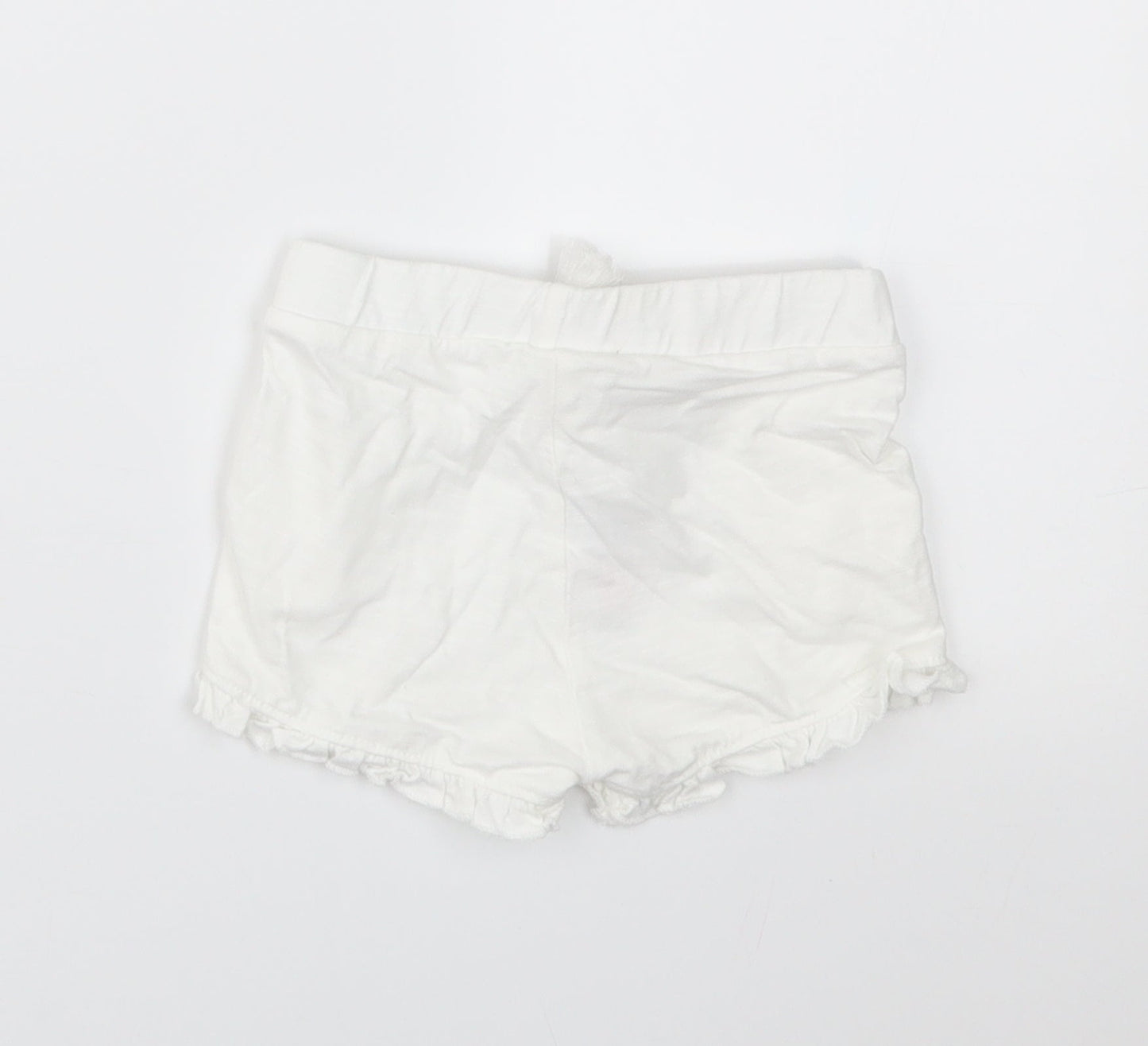 F&F Girls White   Cropped Trousers Size 12-18 Months