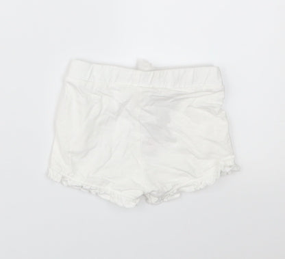 F&F Girls White   Cropped Trousers Size 12-18 Months