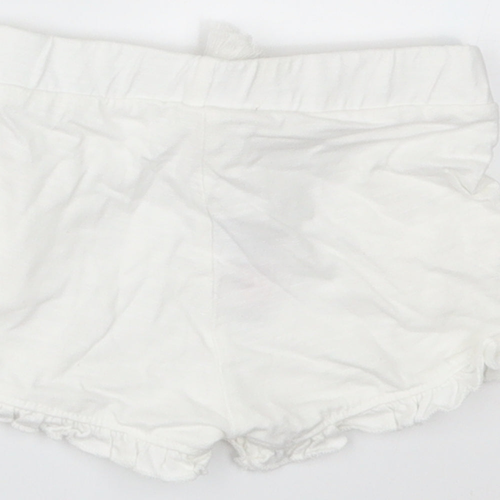 F&F Girls White   Cropped Trousers Size 12-18 Months