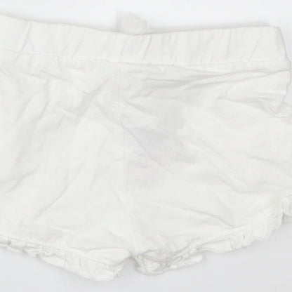 F&F Girls White   Cropped Trousers Size 12-18 Months
