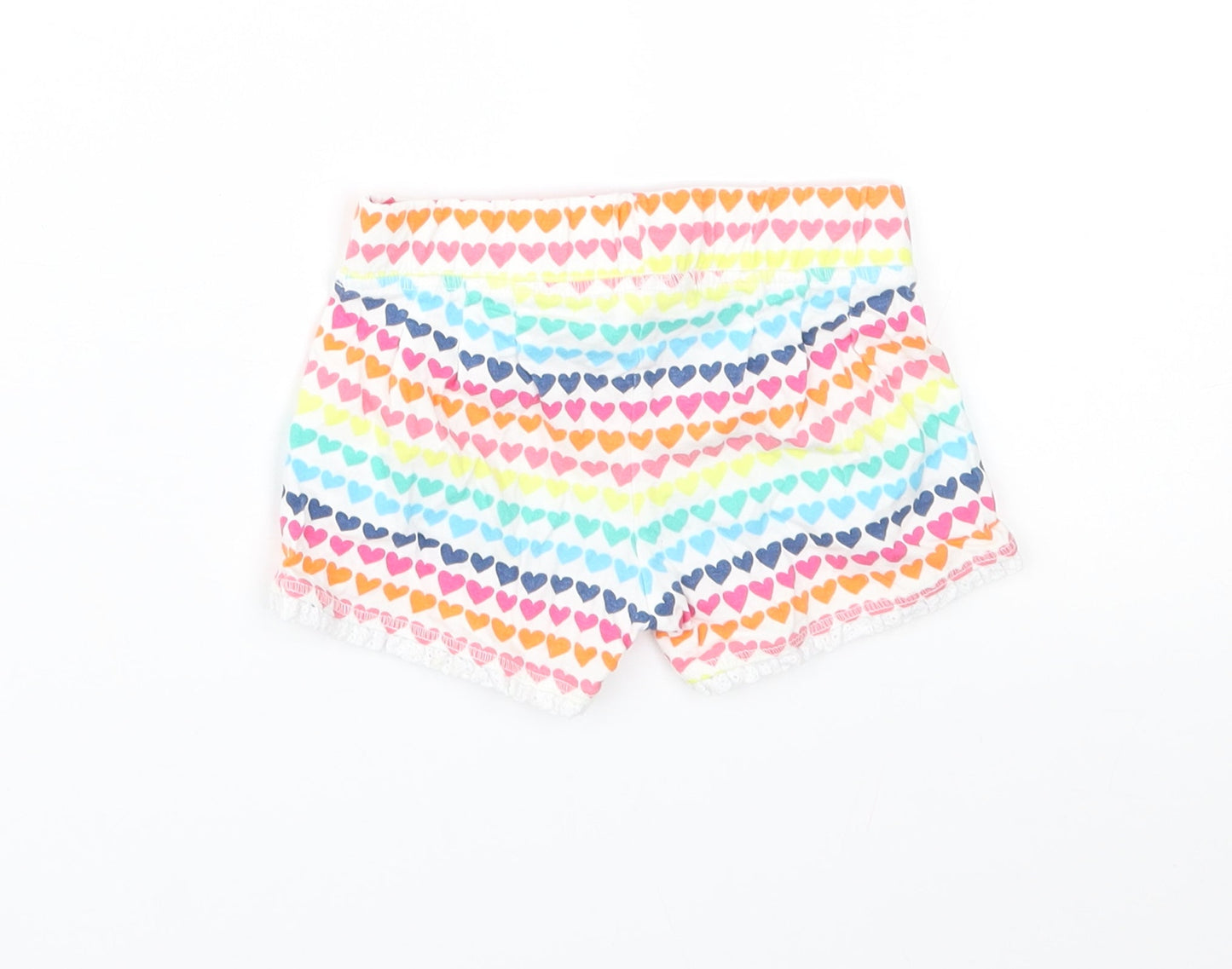 F&F Girls Multicoloured Geometric  Cropped Trousers Size 3-6 Months