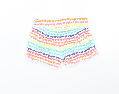 F&F Girls Multicoloured Geometric  Cropped Trousers Size 3-6 Months
