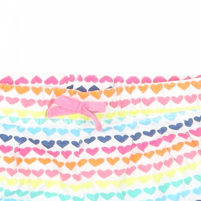 F&F Girls Multicoloured Geometric  Cropped Trousers Size 3-6 Months