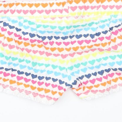 F&F Girls Multicoloured Geometric  Cropped Trousers Size 3-6 Months