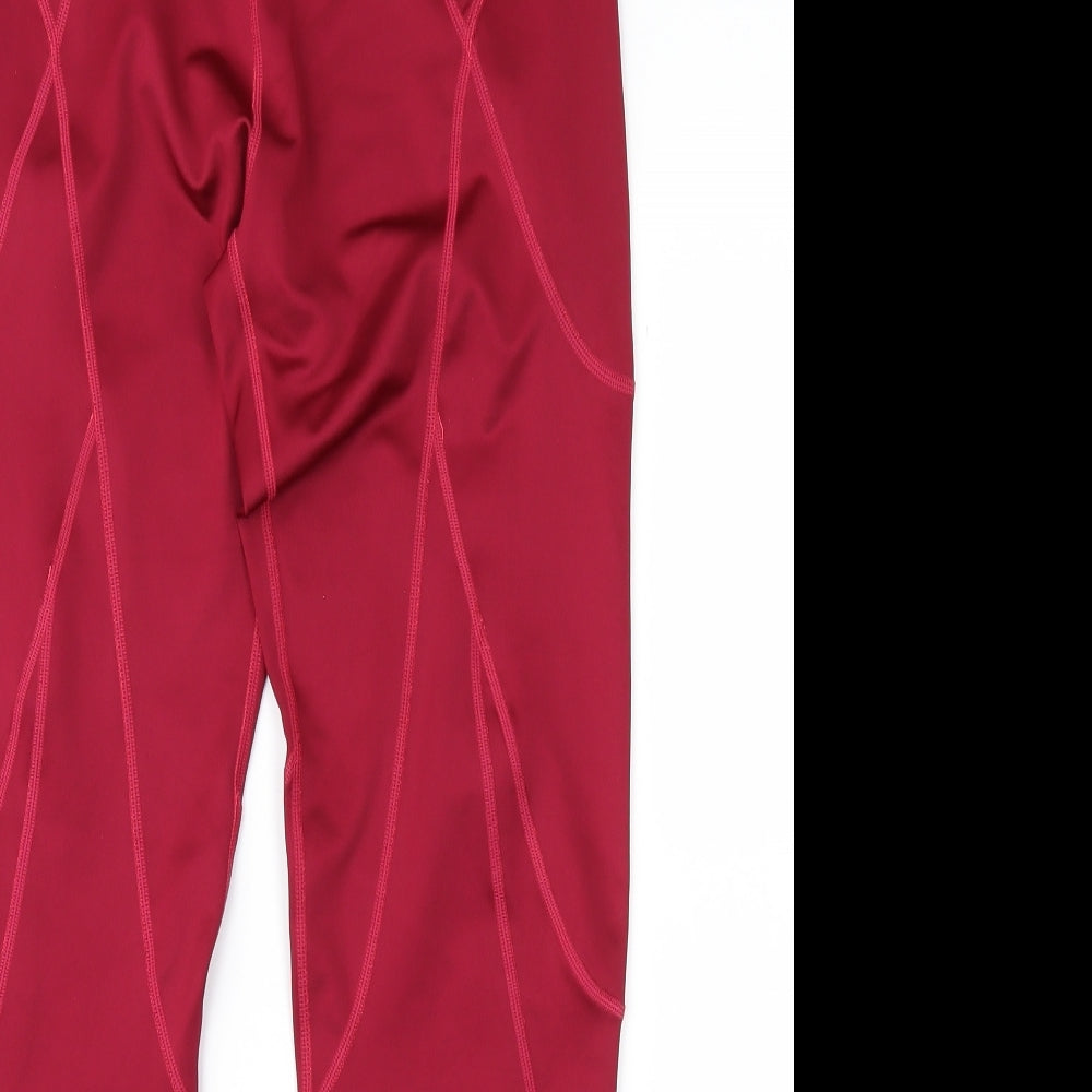 YAS Womens Pink   Compression Leggings Size S L28 in