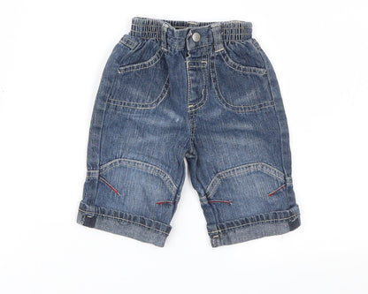 Adams Baby Blue  Denim Cargo Jeans Size 0-3 Months