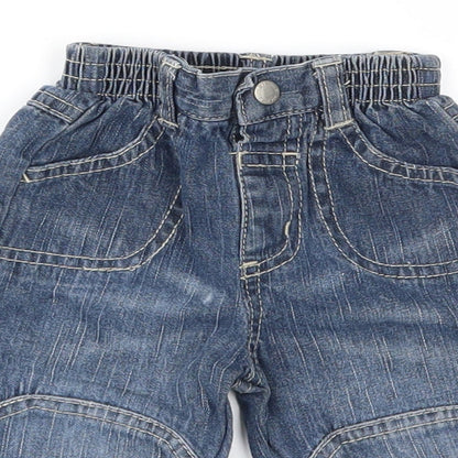 Adams Baby Blue  Denim Cargo Jeans Size 0-3 Months