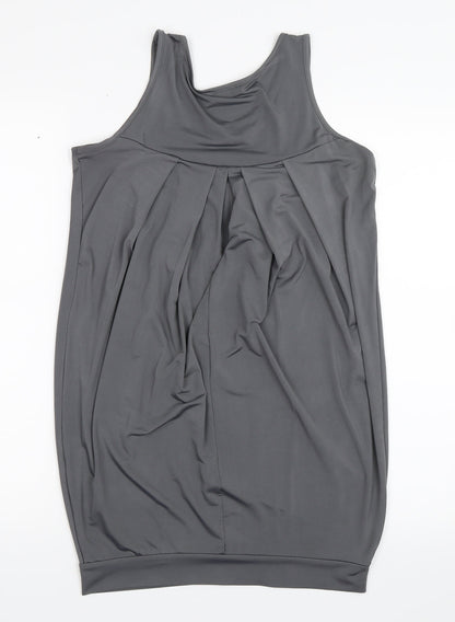 Womens UK Size S Club L Grey Basic Blouse