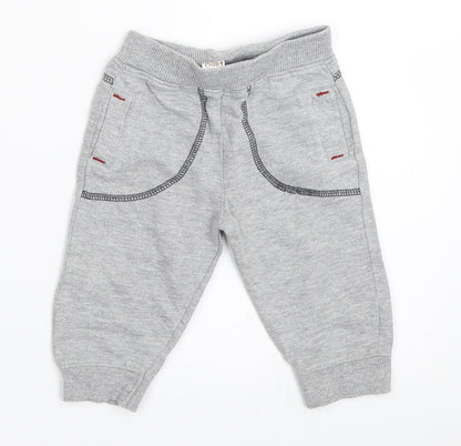 Peacocks Boys Grey   Jogger Trousers Size 6-9 Months