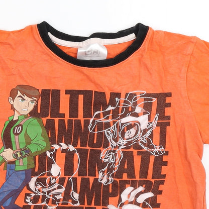 George Boys Orange   Basic T-Shirt Size 6-7 Years  - ben 10
