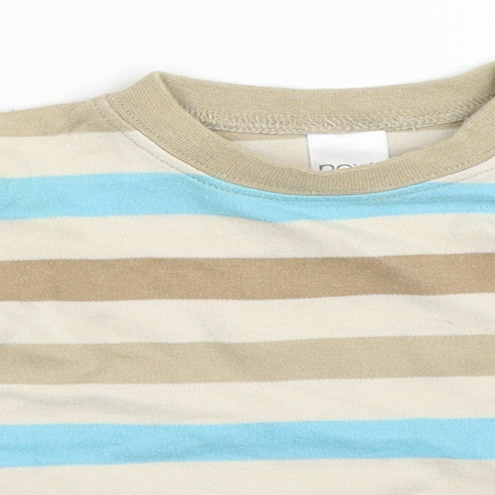 NEXT Boys Beige Striped  Basic T-Shirt Size 0-3 Months