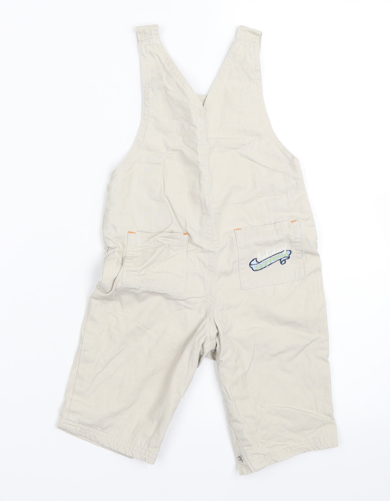 Earlydays Boys Beige   Dungaree One-Piece Size 6-9 Months