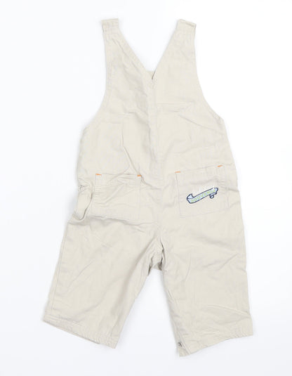Earlydays Boys Beige   Dungaree One-Piece Size 6-9 Months