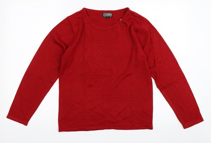 Casamia Womens Red Pullover Jumper Size S