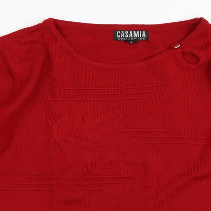 Casamia Womens Red Pullover Jumper Size S