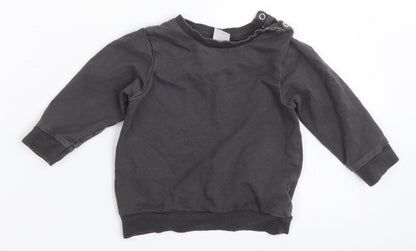 H&M Boys Grey   Pullover Jumper Size 9-12 Months
