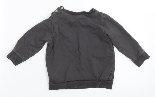 H&M Boys Grey   Pullover Jumper Size 9-12 Months