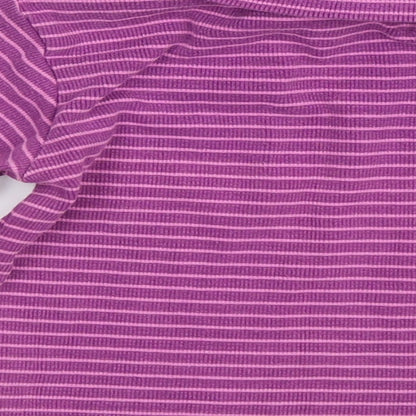 JoJo Maman Bébé Girls Purple Striped  Pullover Jumper Size 18-24 Months