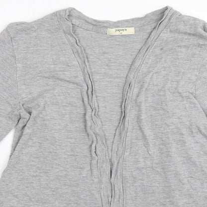 Papaya Womens Grey   Cardigan Jumper Size 16