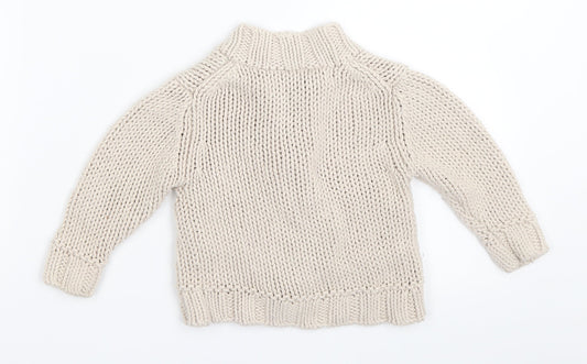 NEXT Boys Beige   Full Zip Jumper Size 6-9 Months
