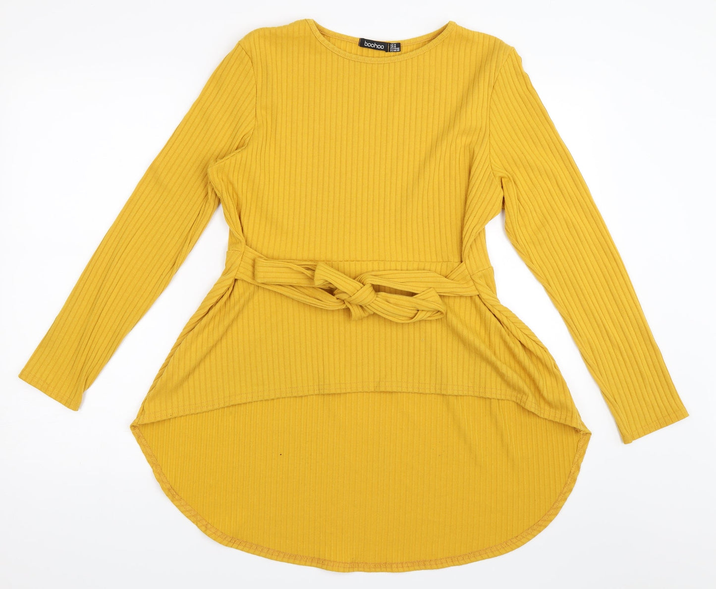 Boohoo Womens Yellow   Basic T-Shirt Size 14