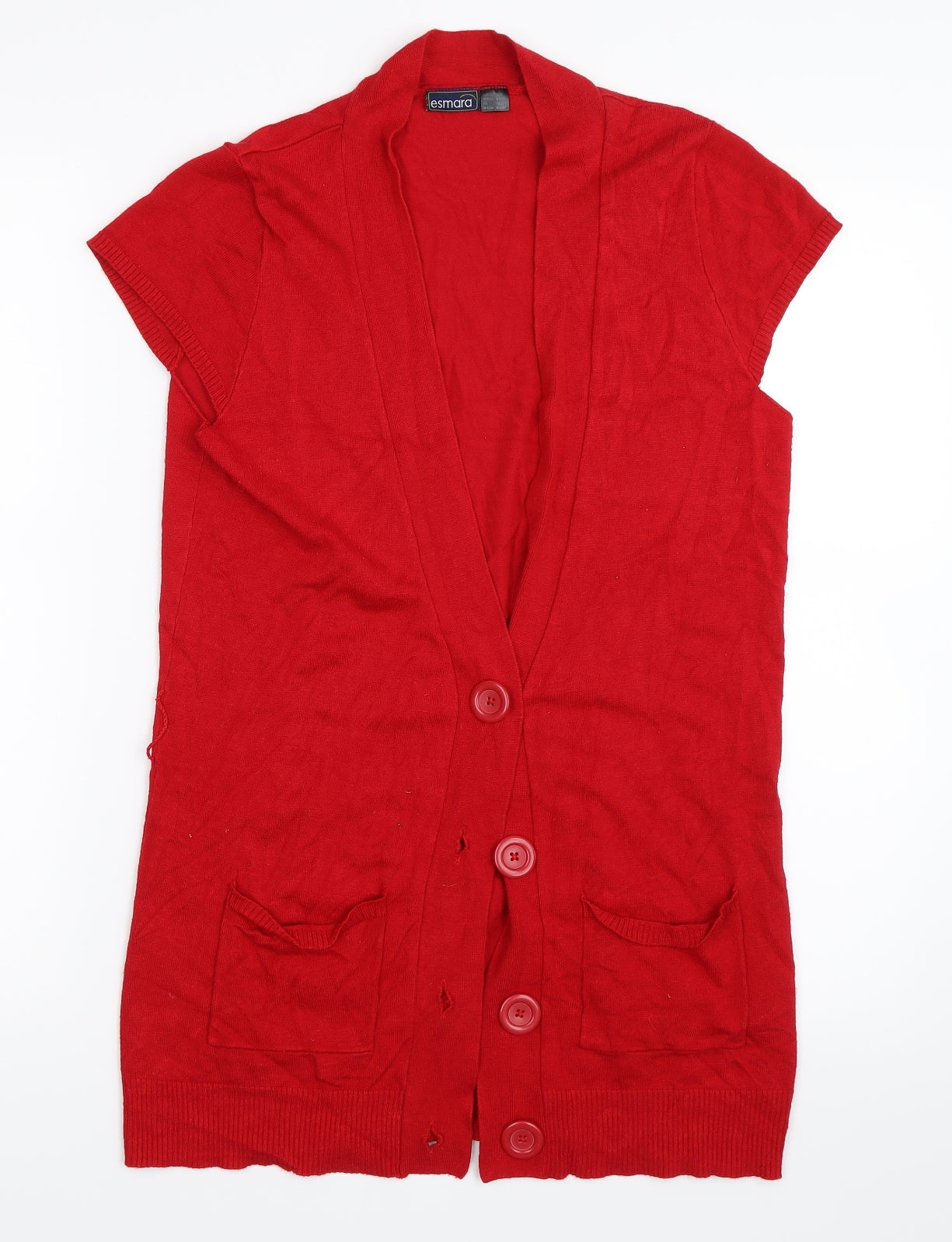 ESMARA Womens Red   Cardigan Jumper Size M