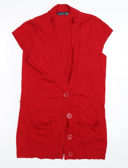 ESMARA Womens Red   Cardigan Jumper Size M