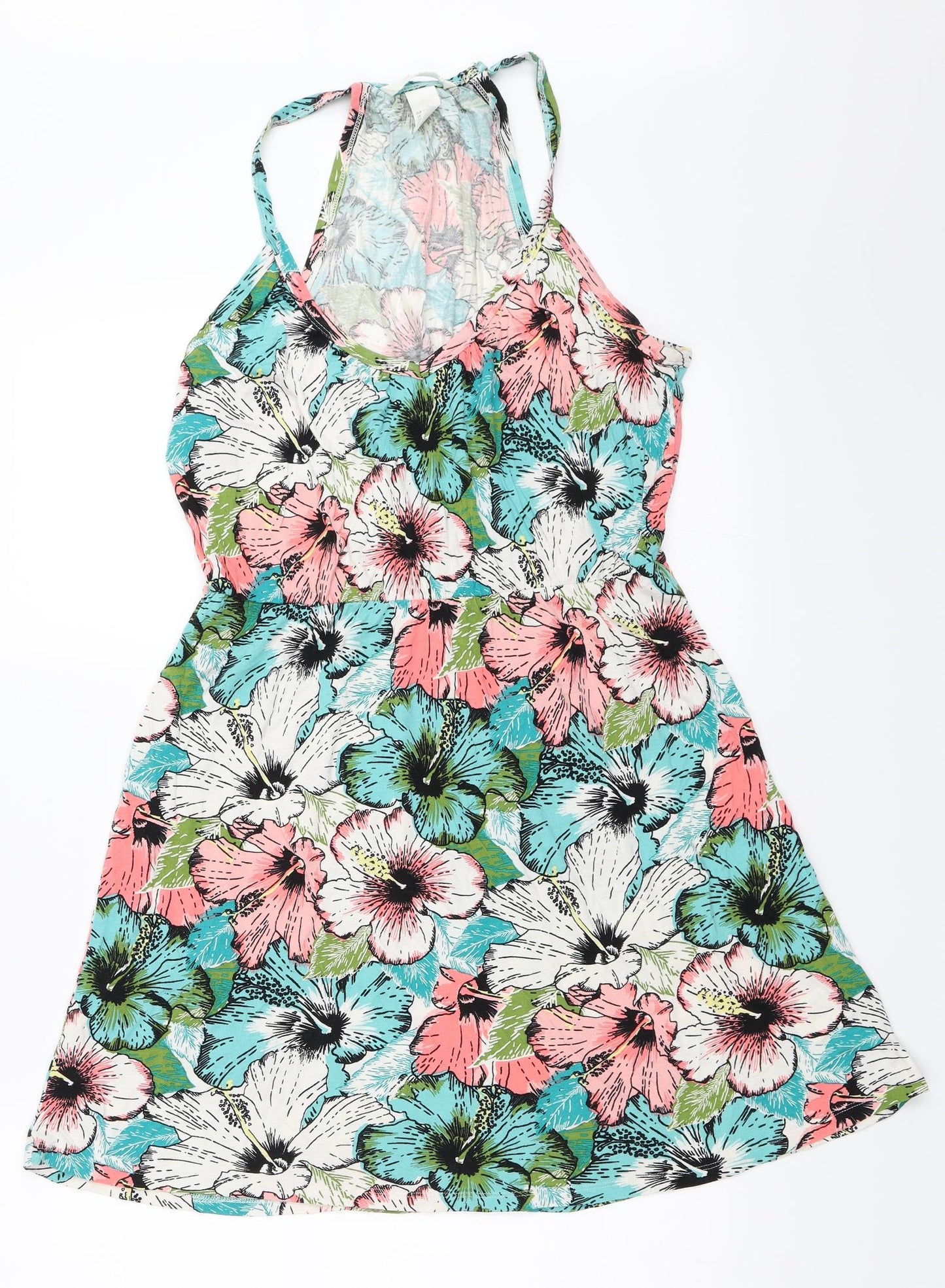 H&M Womens Blue Floral  Mini  Size S