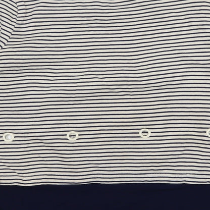 Kaleidoscope Womens White Striped Jersey Pullover Sweatshirt Size 12